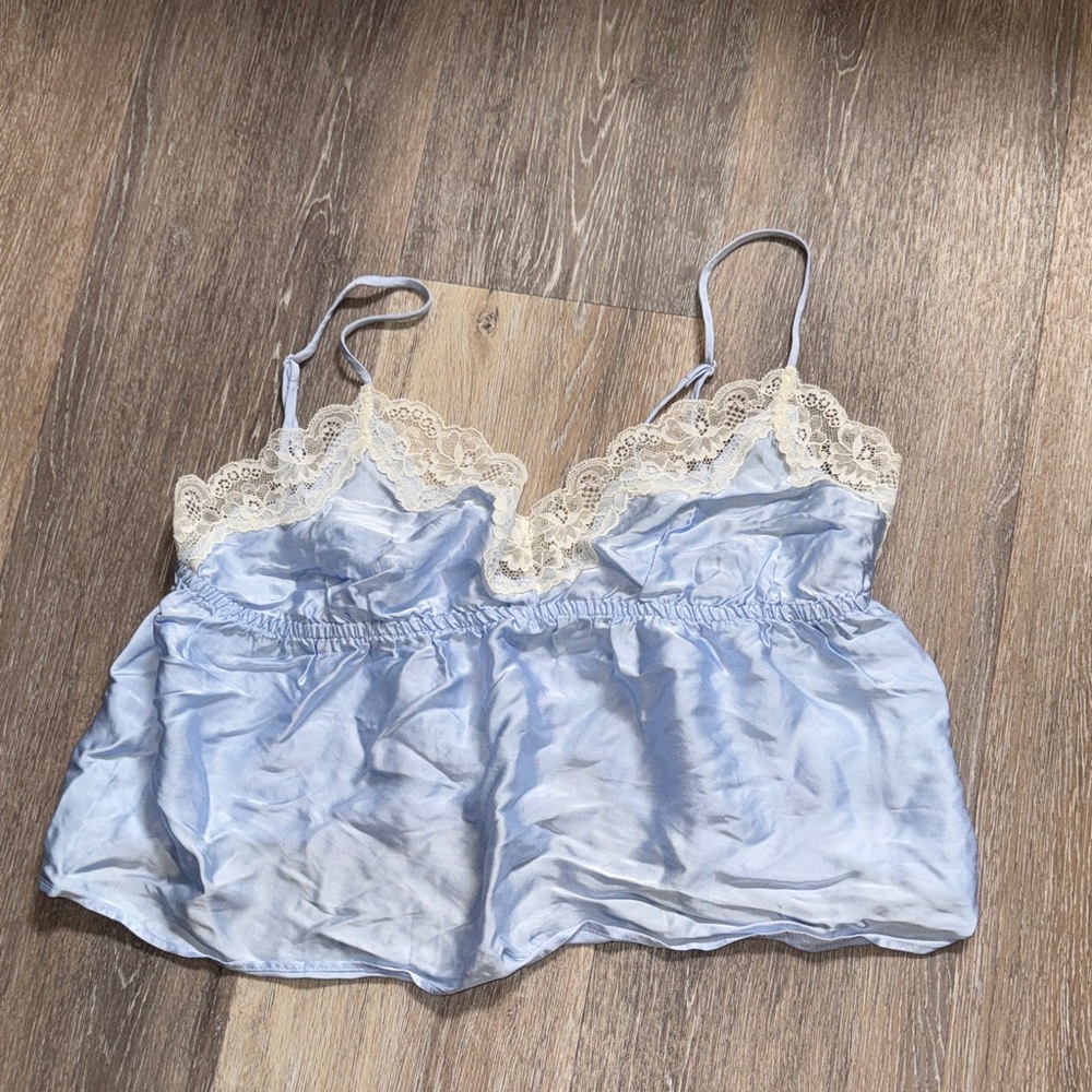 Aerie Off-Duty Satin Flirty Tank
